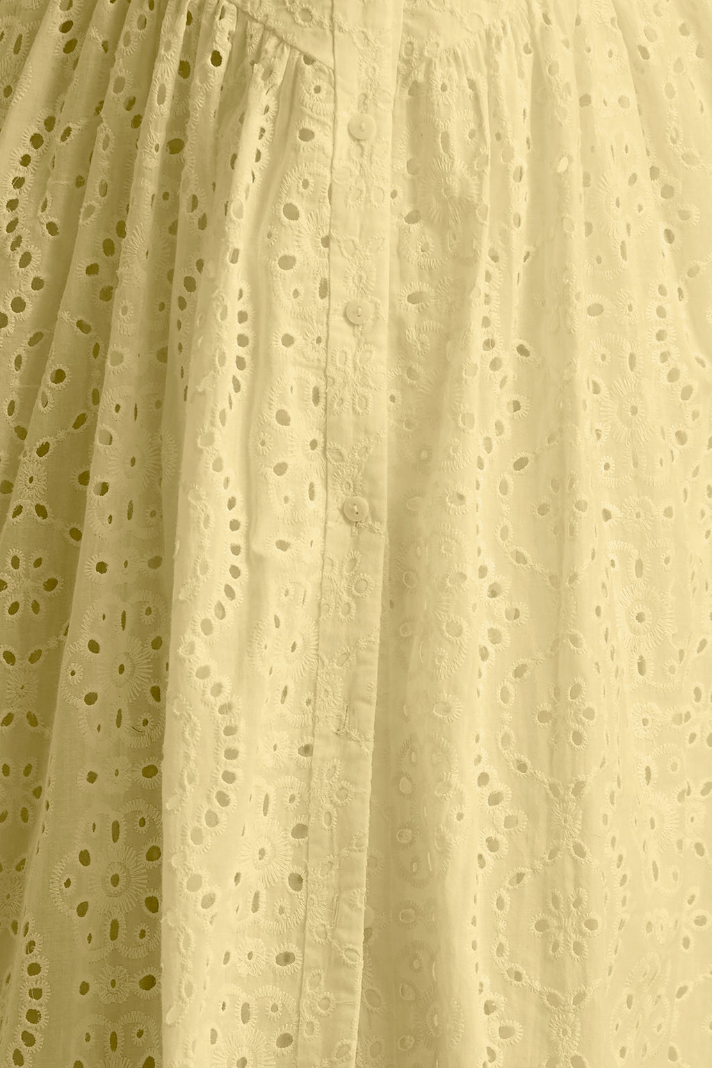 Jezebel | Yellow Lace Plunge-Neck Collared Midi Dress