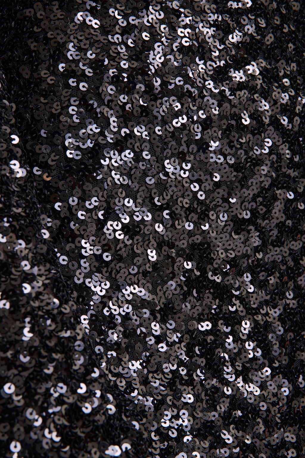 Romea | Black Sequin High-Neck Maxi Dress With Cape Sleeves