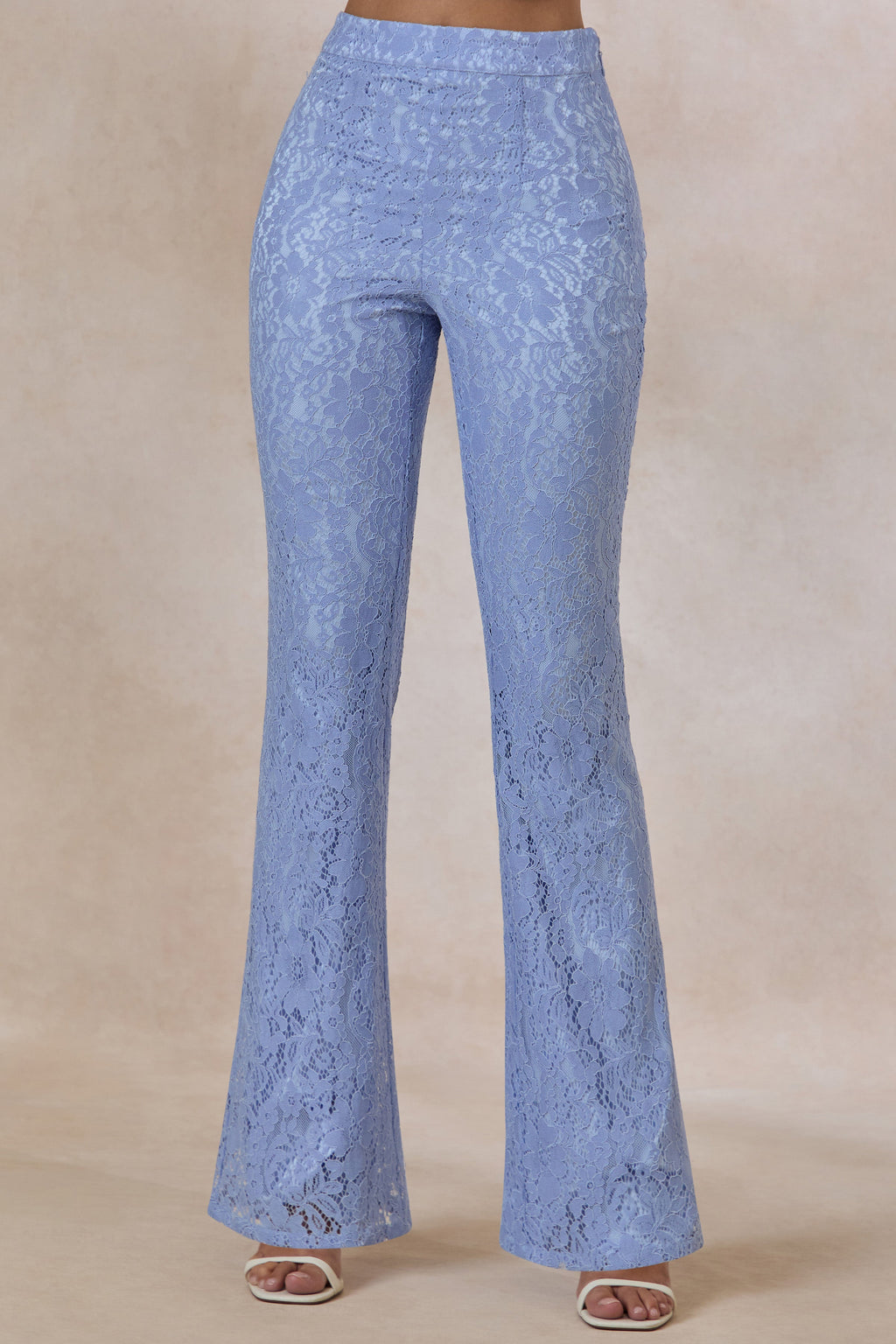 Tessara | Powder Blue Lace Tailored-Trouser