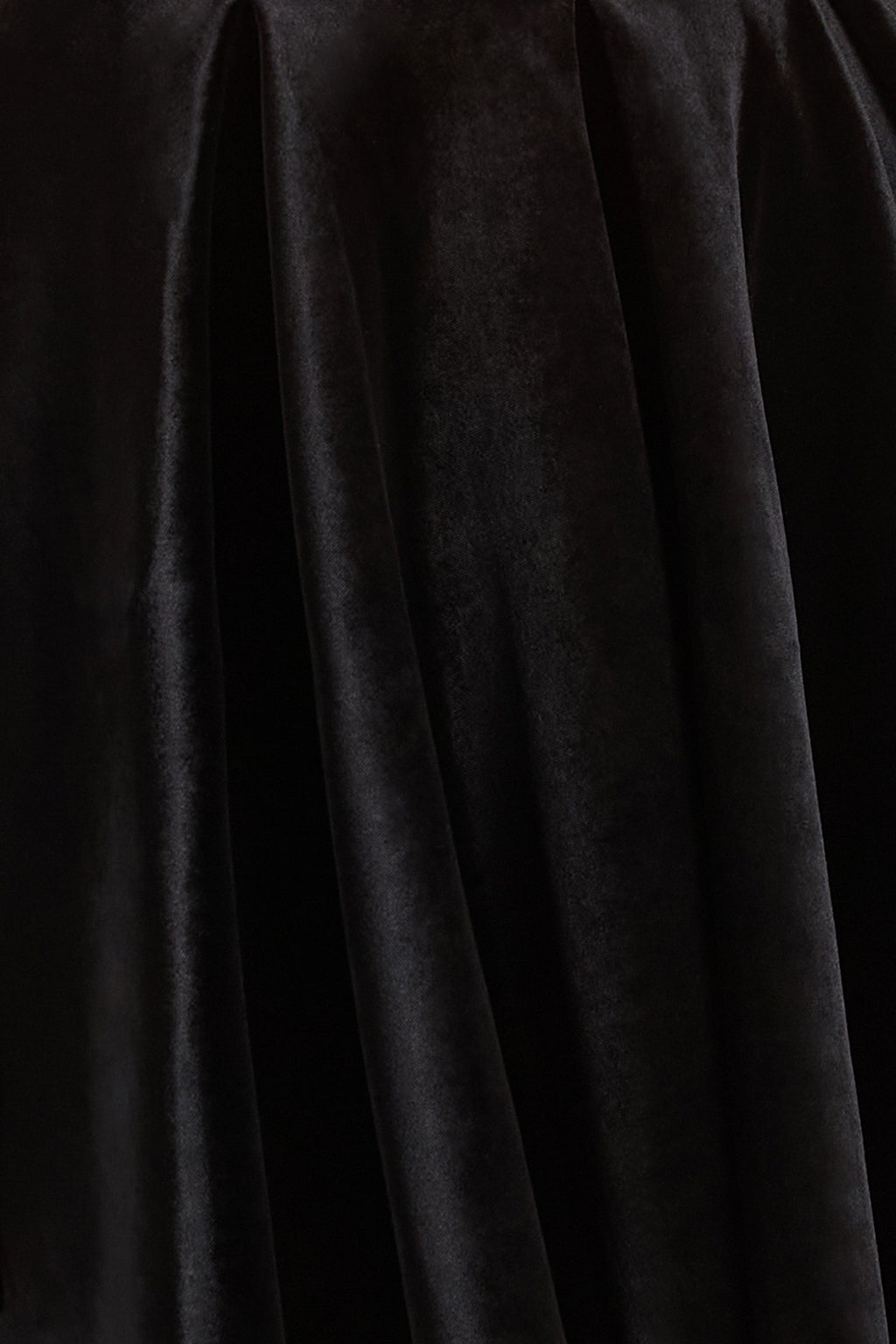 Leticia | Black Asymmetric-Neck Velvet Mini Dress With Twist-Sleeve