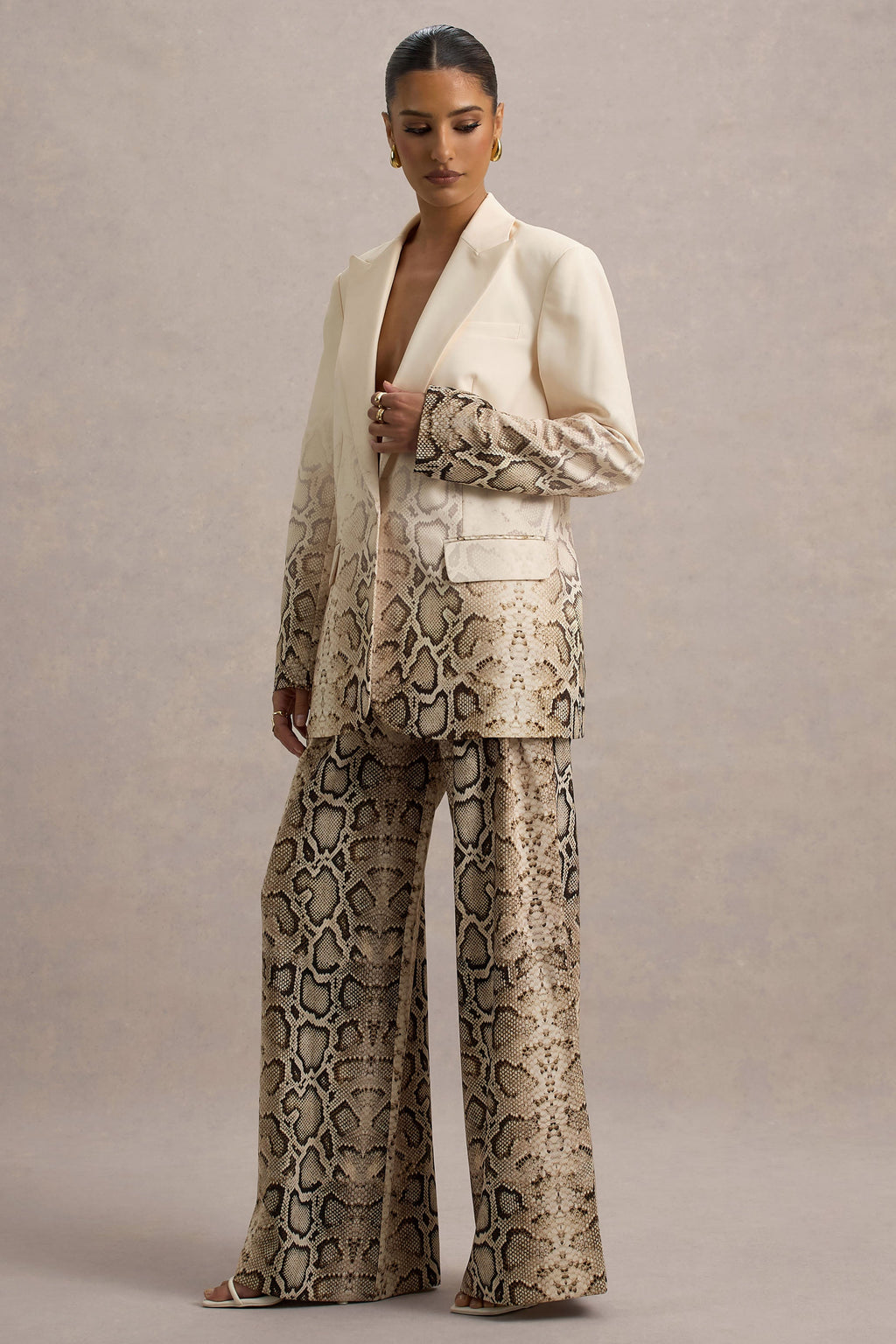Hurley | Snake Print Ombre Longline Blazer
