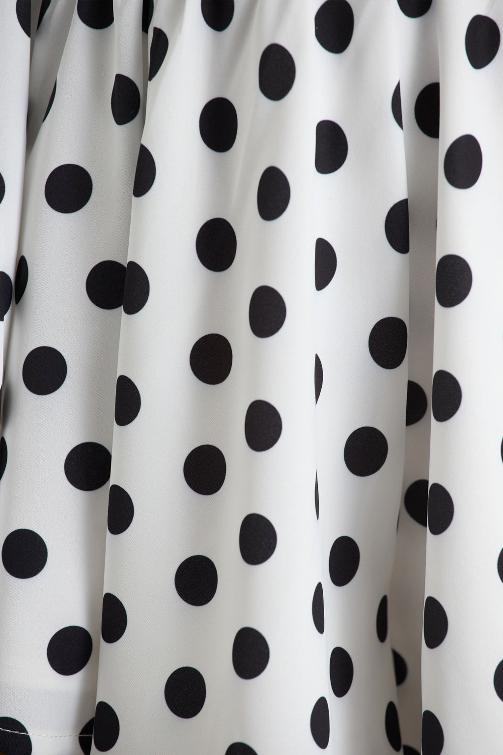 Laurel | White Polka Dot V-Neck Balloon Sleeve Romper